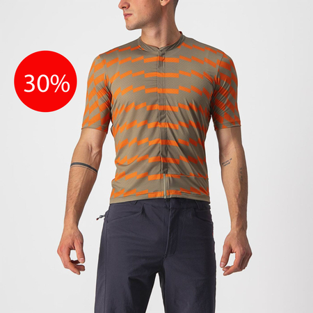 CASTELLI UNLIMITED STERRATO TRÖJA KORT GRÅ ORANGE